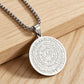 📿✨ NU: 50% RABAT – KUN I DAG! – Intrikat Arabisk Kalligrafi Hængesmykke – "Allah" i Midten – Premium Rustfrit Stål – Rund Pendant – Guld eller Sølv 🕋💎🛡️
