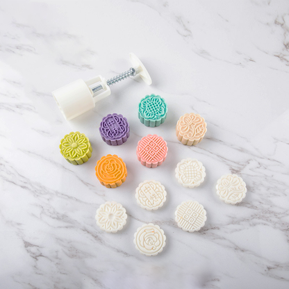 🍪✨ NU: 50% RABAT I BEGRÆNSET TID – Håndværksmæssigt Bage-stempel – Professionelt Værktøj – Fjærbelastet – 3D-mønstre – Fødevaresikkert – Til Månekager, Småkager & Kager 🎨🧁🛡️