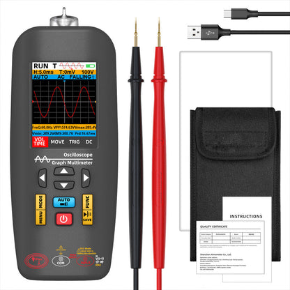 ⚡🔦 NU: 50% RABAT I BEGRÆNSET TID – Multifunktionelt Digitalt Multimeter med Oscilloskop – Præcise Målinger – LED-lommelygte – Brugervenlig – Til Elektriske Tests & Inspektioner 🛠️📊✨