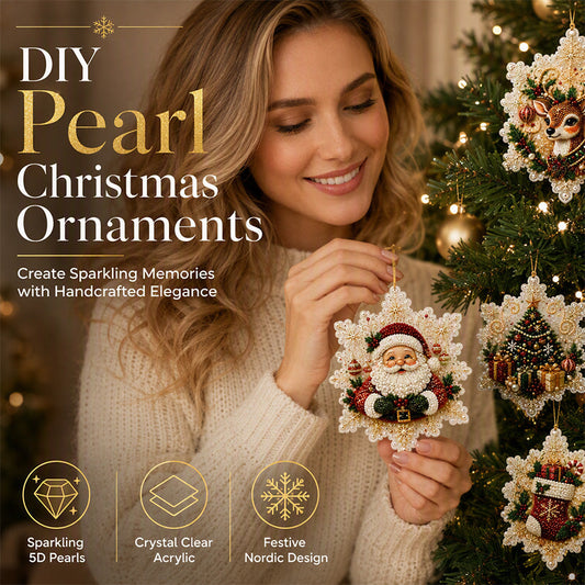🎄✨ NU: 50% RABAT I BEGRÆNSET TID – DIY Perle Julepynt – 5D Diamantmalingsæt – Glitrende Perler – Akryl – Til Juletræ, Vindue & Festdekoration 🎅🌟🛡️
