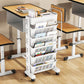 📚 LIMITED‑TIME 60% OFF! 🛞 Movable Bookshelf on Wheels – 5/6 Tiers, 45° Angled, Lockable Casters 📖
