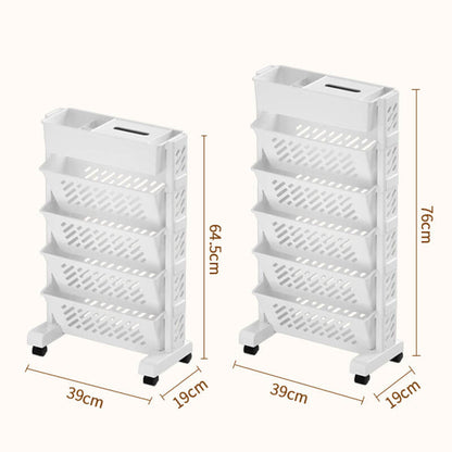 📚 LIMITED‑TIME 60% OFF! 🛞 Movable Bookshelf on Wheels – 5/6 Tiers, 45° Angled, Lockable Casters 📖