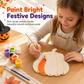 🔥 NYHED: 50% RABAT I BEGRÆNSET TID – Halloween DIY Trægræskar Håndværkssæt – Mal, Saml & Hæng Op 🎃✨🖌️