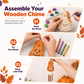 🔥 NYHED: 50% RABAT I BEGRÆNSET TID – Halloween DIY Trægræskar Håndværkssæt – Mal, Saml & Hæng Op 🎃✨🖌️