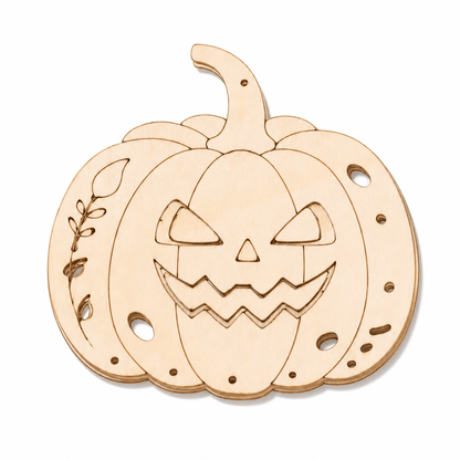 🔥 NYHED: 50% RABAT I BEGRÆNSET TID – Halloween DIY Trægræskar Håndværkssæt – Mal, Saml & Hæng Op 🎃✨🖌️