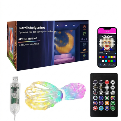 💡✨ NU: 50% RABAT I BEGRÆNSET TID – Smart LED-projektor – Tilpassede Mønstre & Billeder – Musiksynkroniseret Lysshow – App & Fjernbetjening – Vandtæt – USB-drevet – Til Hjem, Have & Fest 🎵🌈🛡️