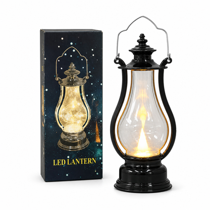 🕯️✨ NU: 50% RABAT I BEGRÆNSET TID – Retro Vintage Lygte med Flimrende LED-lys – Trygt & Bærbart Levende Lys – Uden Voks, Varme eller Røg – Robust & Elegant – Til Hjem & Fest 🏡🛡️