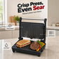 🔥🥪 NU: 50% RABAT I BEGRÆNSET TID – Panini-grill der Åbnes til 180° – Hurtig Opvarmning – Riflede Grillplader – Én Grill, Mange Retter – Til Sandwich, Bøf, Grøntsager & Morgenmad 🍳🛡️✨