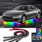 🚗✨ NU: 50% RABAT I BEGRÆNSET TID – APP-styret Bilbelysning – Dream Color LED Strips – 15 Farvetilstande – IP68 Vandtæt – Universel 12V – Til Bil, SUV, Båd & Hjem 🎨🛡️