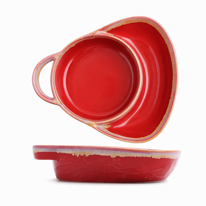 🔥 NÅ: 50% RABAT I BEGRÆNSET TID – Retro Keramisk Opdelt Bageform med Håndtag – Holder Retterne Adskilt – Ovnfast – Nem at Rengøre 🍲✨🛡️