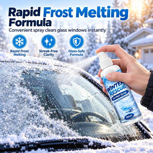 🔥 NÅ: 50% RABAT I BEGRÆNSET TID – Udendørs Afisnings- & Snesmeltningsspray – Smelter Frost & Is ved Kontakt – Kæledyrsvenlig – Skånsom mod Beton 🧊❄️✨
